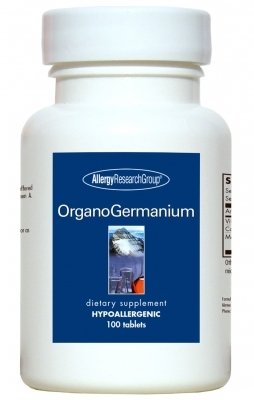 גרמניום אורגני, 100 טבליות, 200 מ"ג ב-2 טבליות | OrganoGermanium GE-132 , 100t - Allergy Research Group