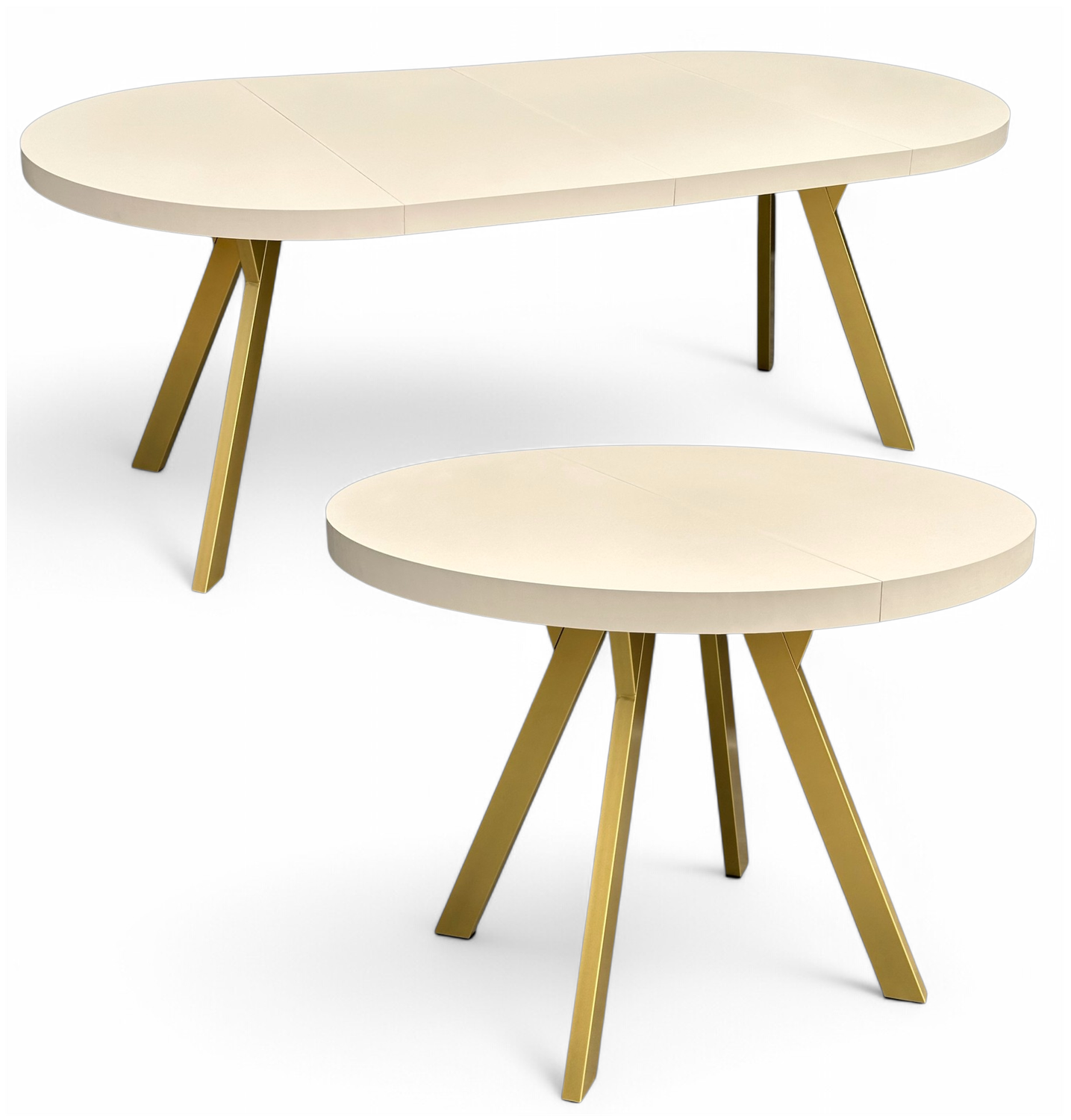 Runder Tisch Kaschmir + Gold Y