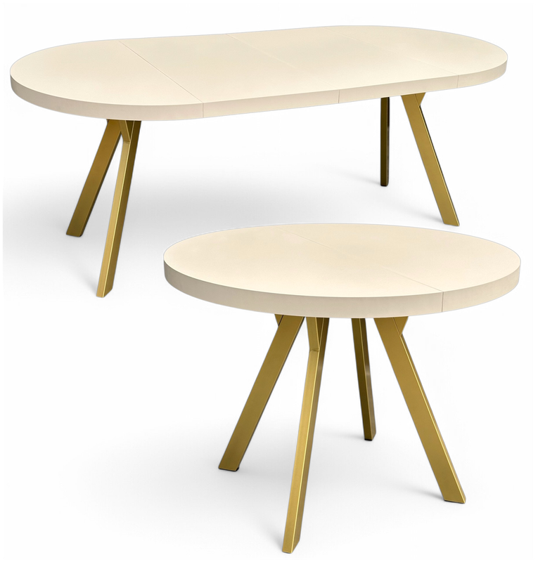 Runder Tisch Kaschmir + Gold Y