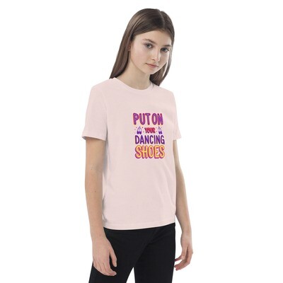 T-shirt en coton bio enfant 'Put on your dancing shoes'