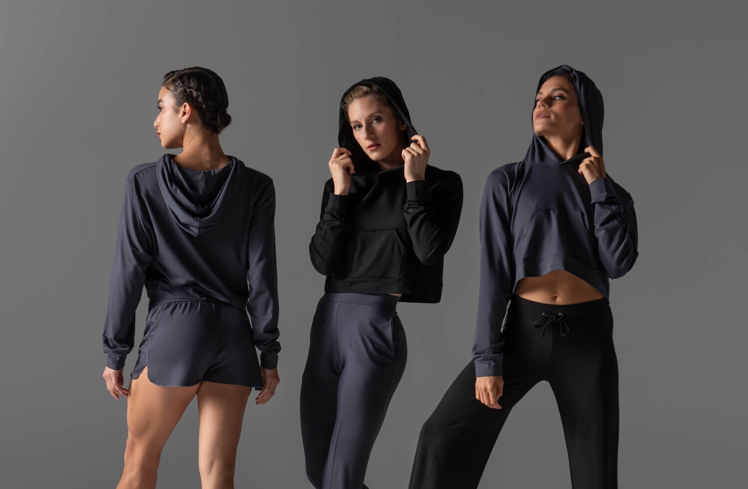 Cropped hoodie REN BALLET ROSA