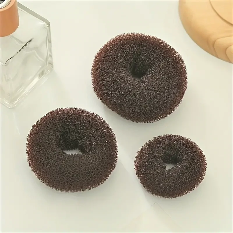 Hair bun donut, Coloris: Chatain, Tailles: 6 cm