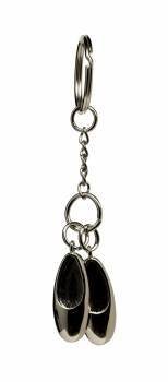 Porte-clefs chaussons argent KATZ