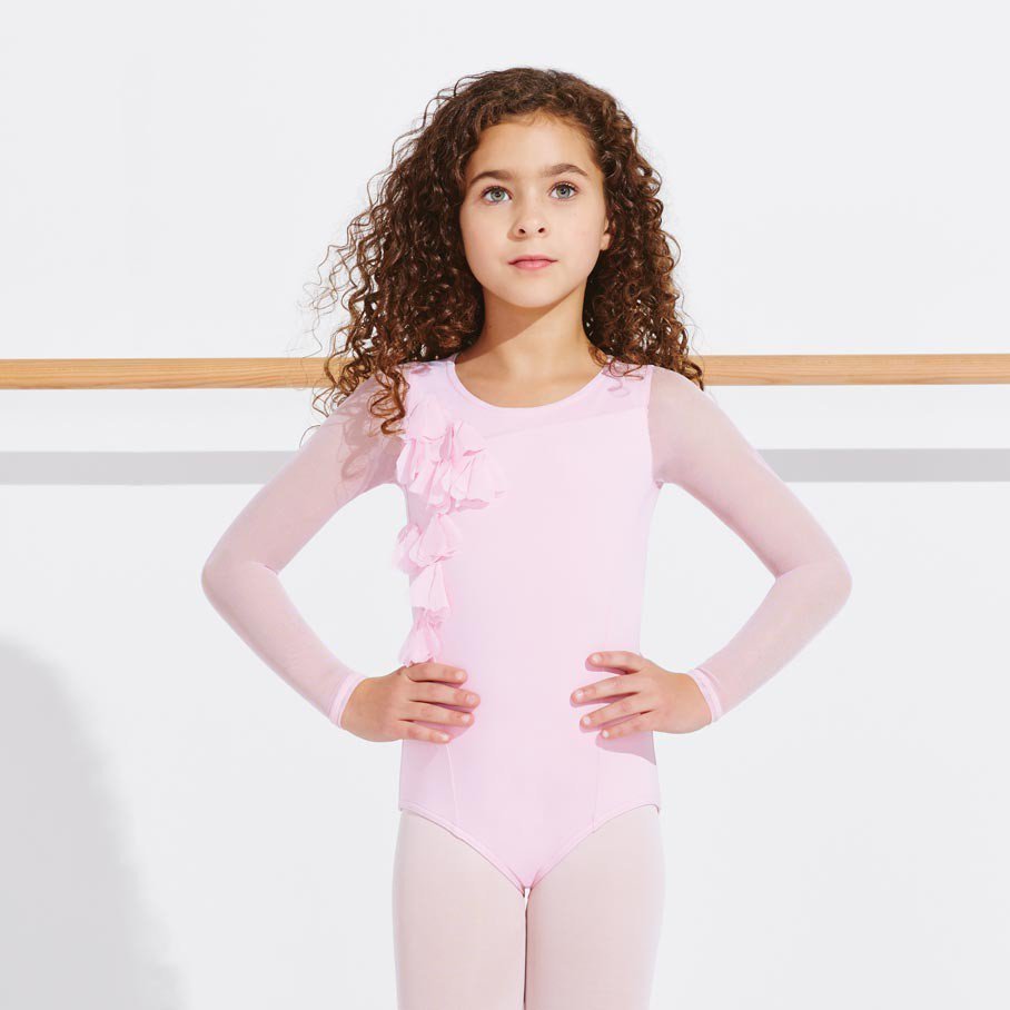 Asymmetric leotard with petals CAPEZIO