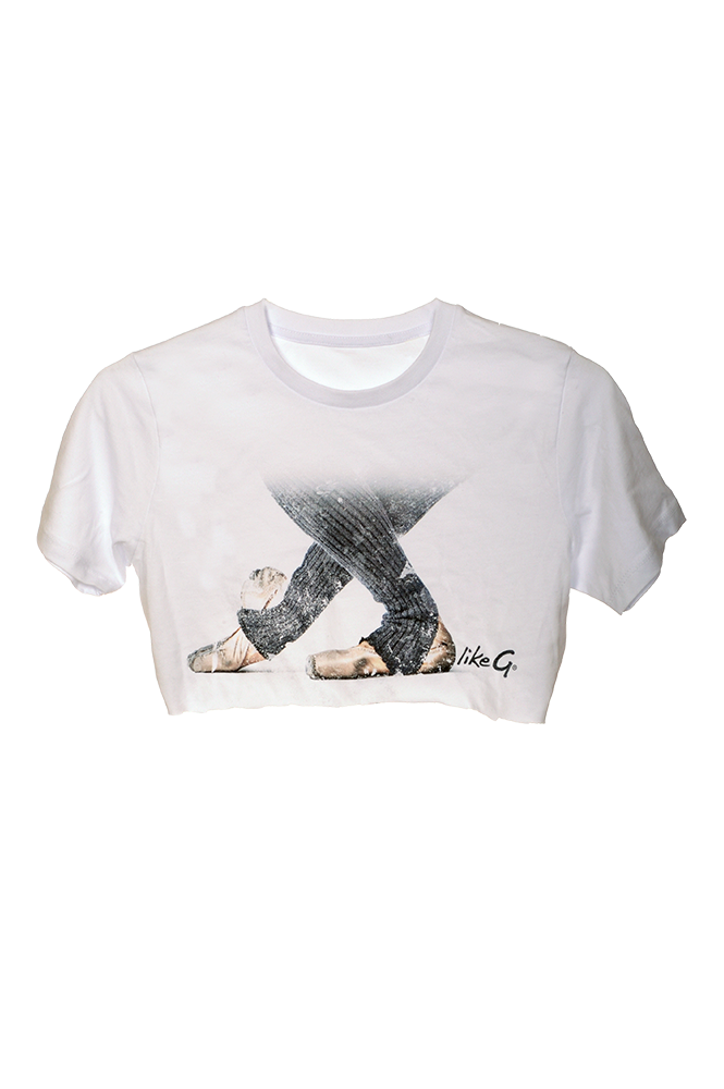 Baby crop top with pointe graphic LIKE G