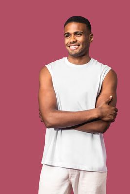 Kariban Bio Heren t-shirt mouwloos ronde hals