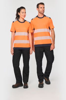 WK Designed To Work Gerecycleerd veiligheid t-shirt, ronde hals, korte mouwen.