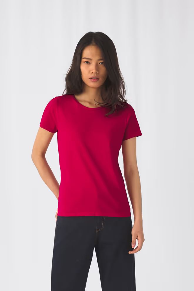 B&amp;C Dames t-shirt, ronde hals, korte mouwen.