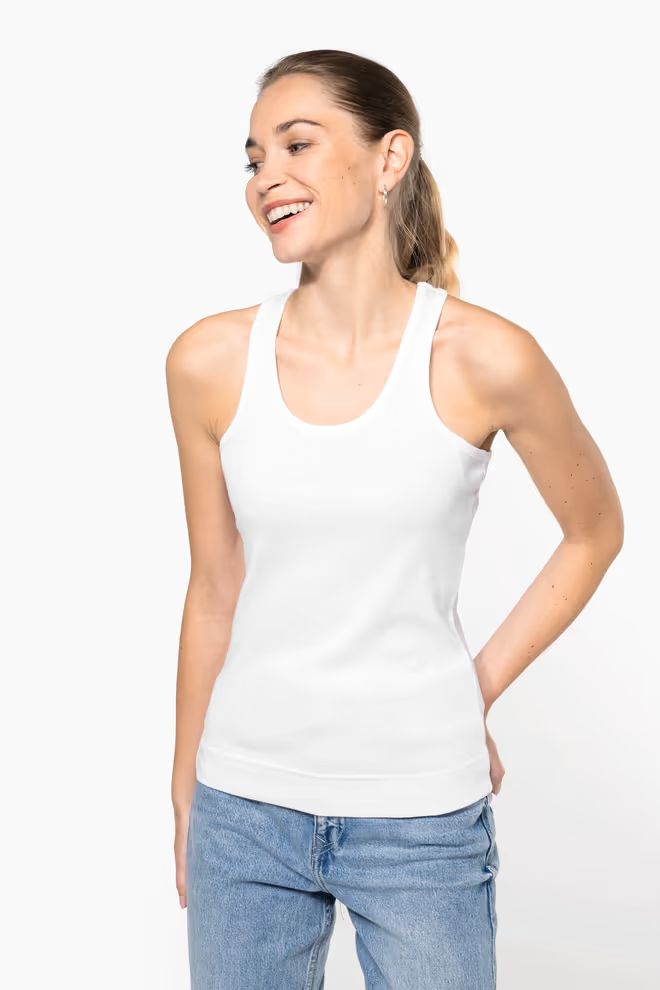 Kariban Dames Tank top "Angelina". met racerback.