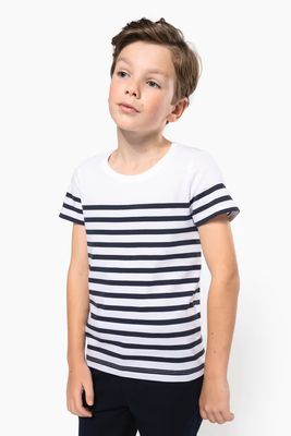 Kariban  Kids Matrozen t-shirt, ronde hals, korte mouwen.