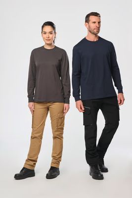 WK Designed To Work Ecologisch Unisex t-shirt, ronde hals, lange mouwen.