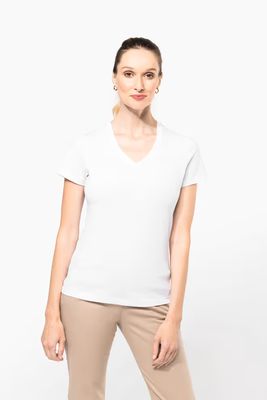 Kariban Premium "Supima®" Dames t-shirt, V-hals, korte mouwen.