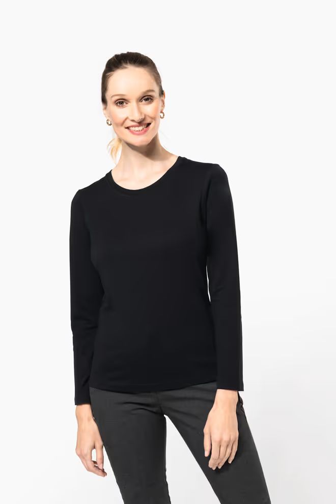 Kariban Premium "Supima®" Dames t-shirt, ronde hals, lange mouwen.