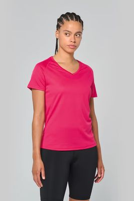 Pro-Act Dames Sports t-shirt, V-hals, korte mouwen.