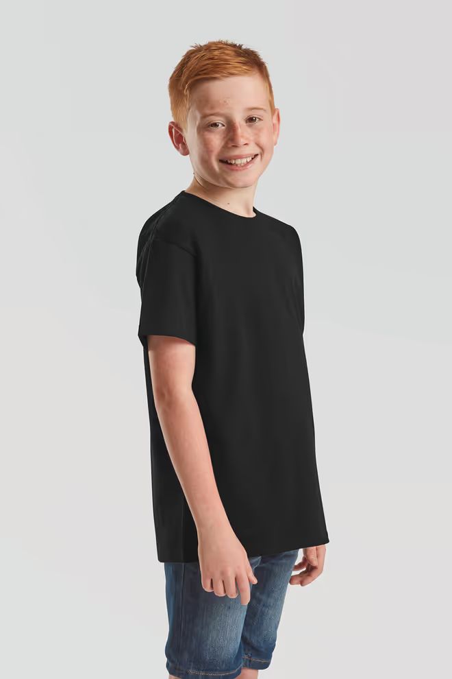 Fruit of the Loom Kids "Iconic" t-shirt 195, ronde hals, korte mouwen.