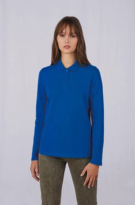 B&amp;C Dames My Polo 180 lange mouwen.