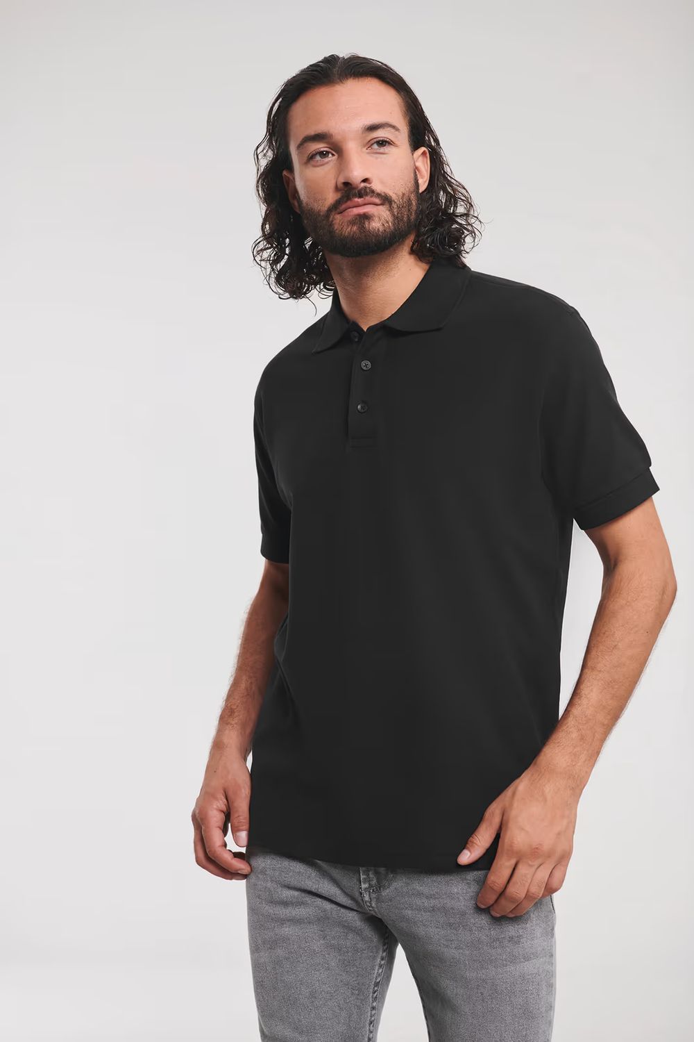 Russell Heren Polo Ultimate Cotton, korte mouwen.