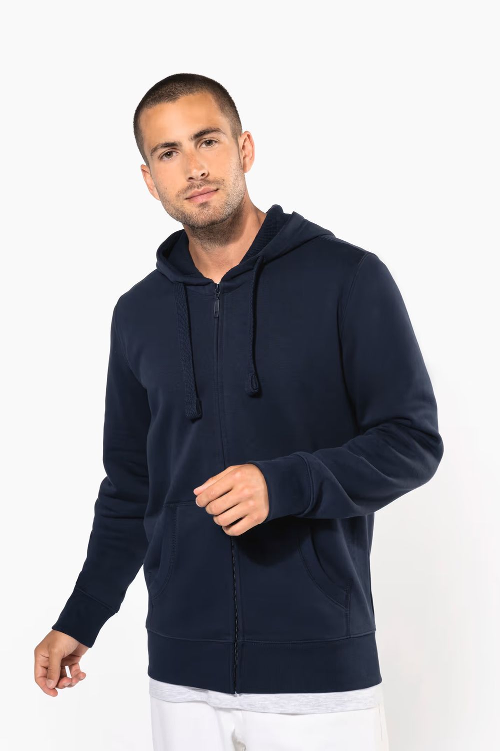 Kariban Hooded sweater met rits.