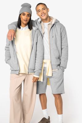 Native Spirit Ecologische Unisex sweater met rits en sherpavoering.