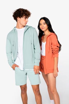 Native Spirit Ecologische uniseks sweater met rits en capuchon French Terry.