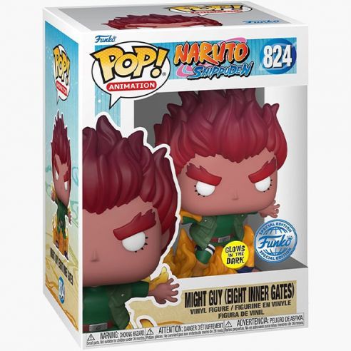 Funko Pop! Animation - Naruto - Might Guy (Eight Inner Gates) 824 - Glows in the Dark Special Edition