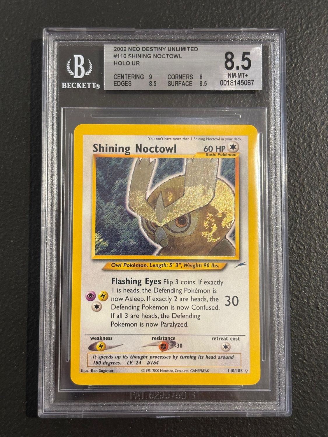 Pokémon | Neo Destiny | Shining Noctowl BGS 8.5 | NDE 110