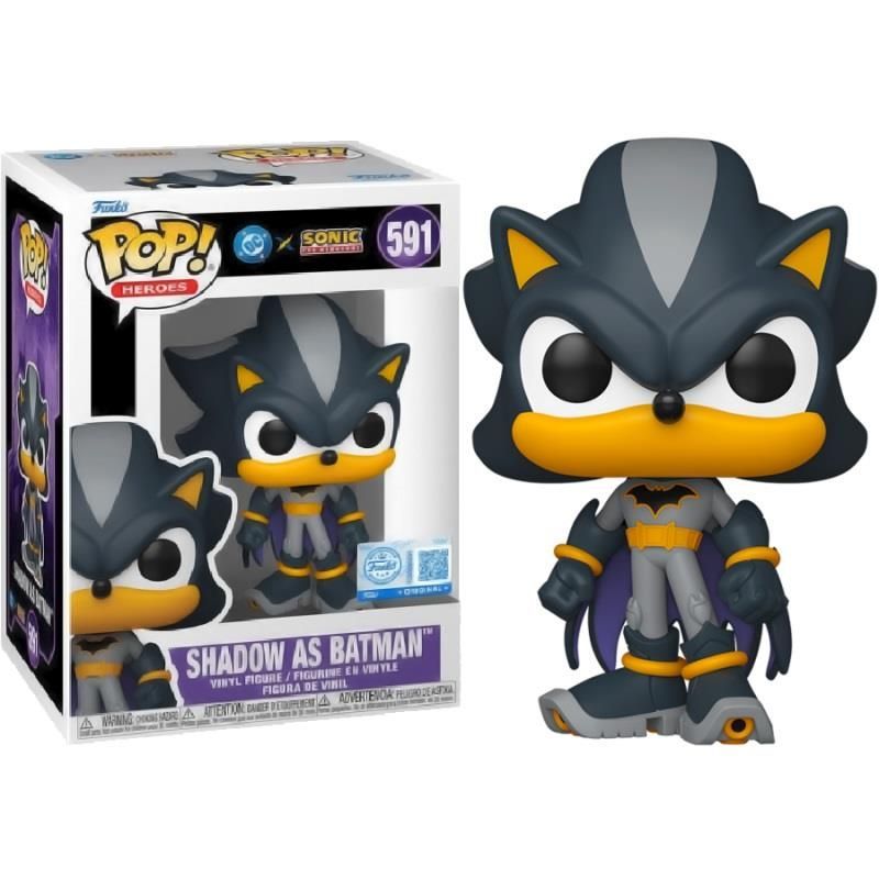 Funko Pop! Heroes -  Sonic the Hedgehog - Shadow as Batman 591 Special Edition Funko Pop! Heroes -  Sonic the Hedgehog - Shadow as Batman 591 Special Edition