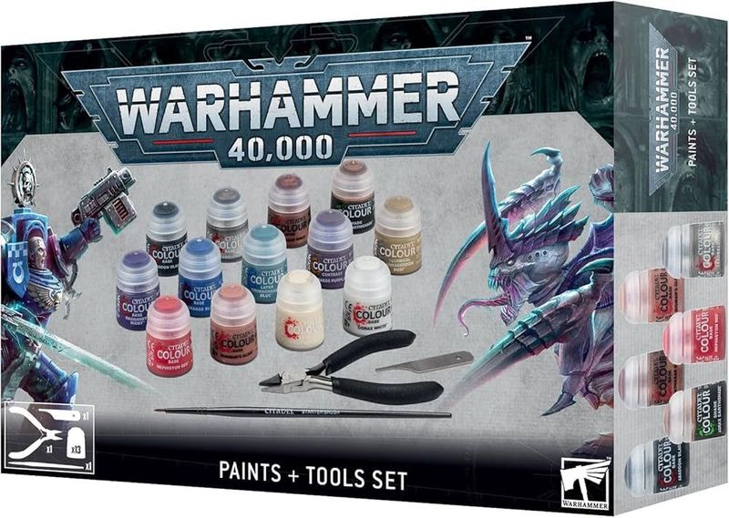 WH40k - Paints + Tools Set