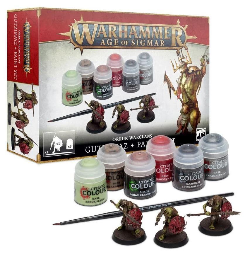 WH AOS - Orruk Warclans - Gutrippaz + Paint Set WH AOS - Orruk Warclans - Gutrippaz + Paint Set