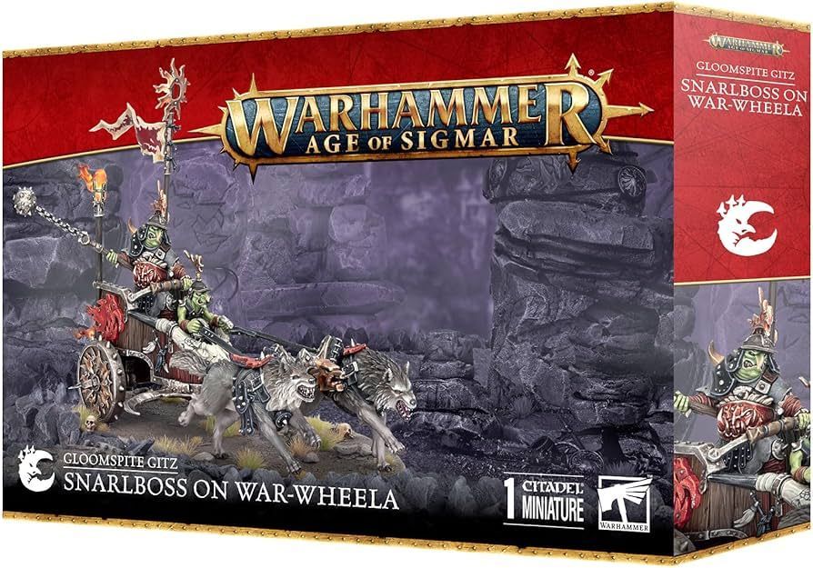 WH AOS - Gloomspite Gitz - Snarlboss on War-wheela WH AOS - Gloomspite Gitz - Snarlboss on War-wheela