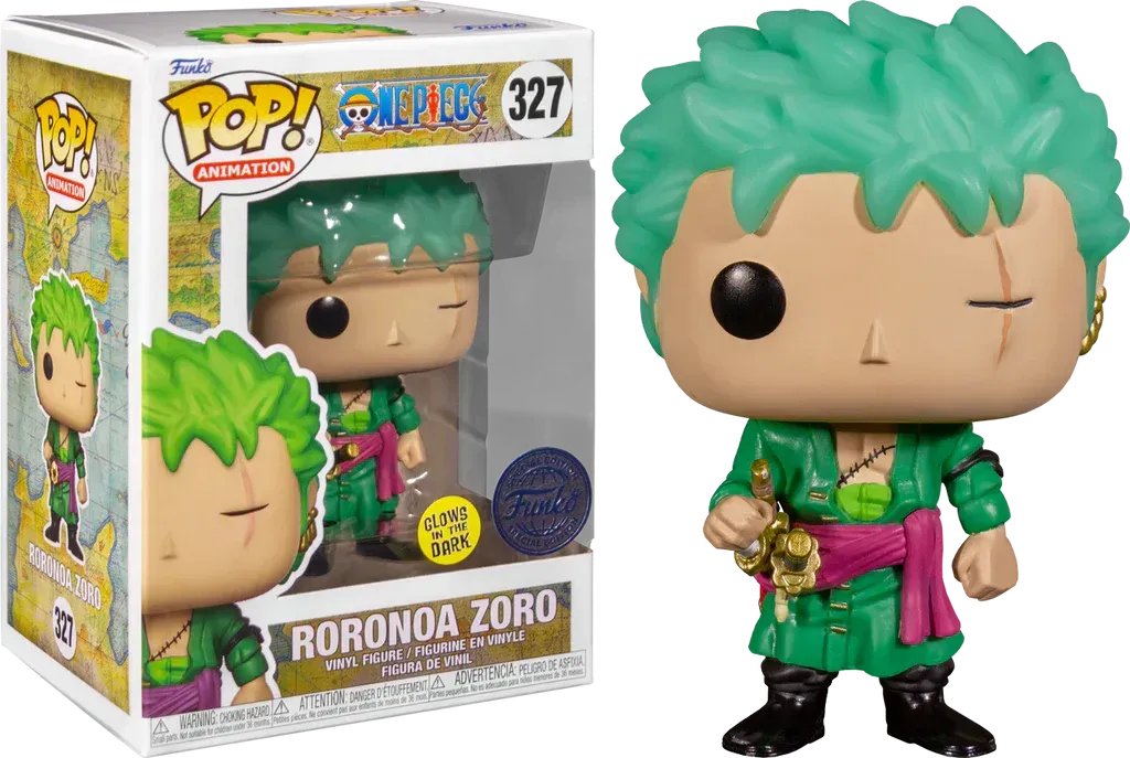 Funko Pop! Animation - One Piece - Roronoa Zoro 327 - Glows in the Dark Special Edition