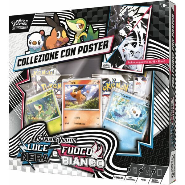 Collezione Luce nera e Fuoco bianco con poster Collezione Luce nera e Fuoco bianco con poster