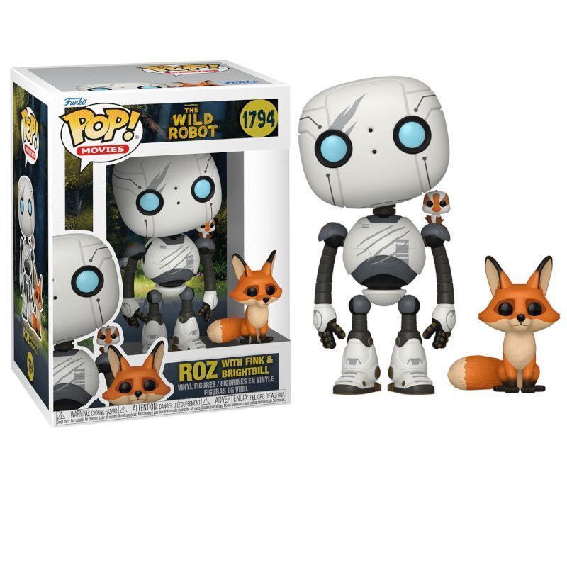Funko Pop! Movies - The Wild Robot - Roz With Fink & Brightbill Funko Pop! Movies - The Wild Robot - Roz With Fink & Brightbill