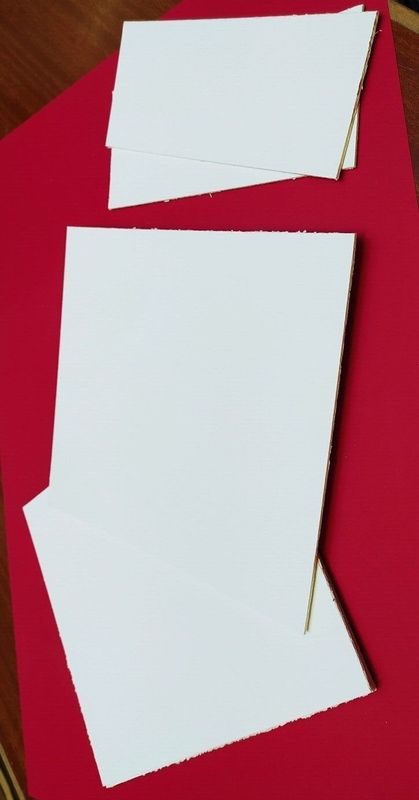 Quattro cartoni preparati artigianalmente dimensioni 25x30
