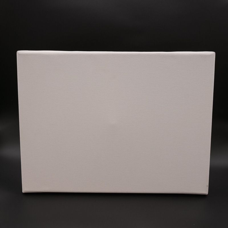 Tela Di Cotone Con Gesso Acrilico