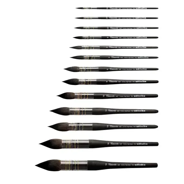 Pennello Tintoretto serie 1407 pelo sintetico Vajo – Kazan da numero 0 a numero 8