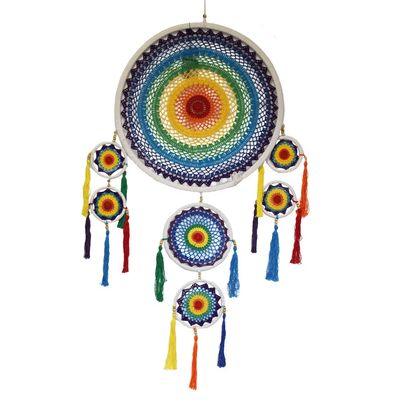 Handmade Balinese Temple Dreamcatcher | Payung-Inspired Boho Wall Decor | Large Dream Catcher for Bedroom &amp; Spiritual Protection