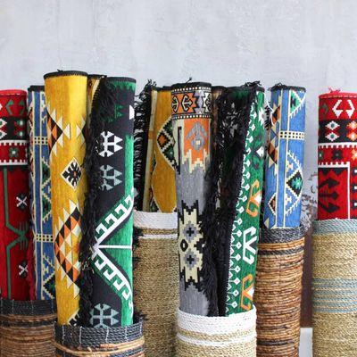 Handwoven Kilim Rug – 125x80cm, Vibrant Multi-Coloured Geometric Design, Boho and Tribal Decor