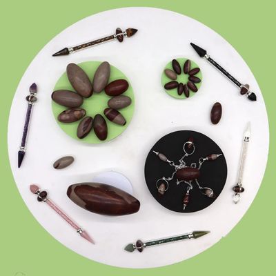 Shiva Lingam Starter Pack for Spiritual Healing | Meditation Stones, Wands and Pendulums Set | Sacred Narmada River Crystals