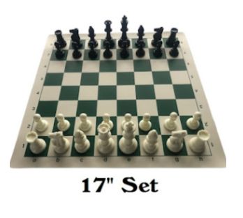 CHESS SET, 17" BOARD
