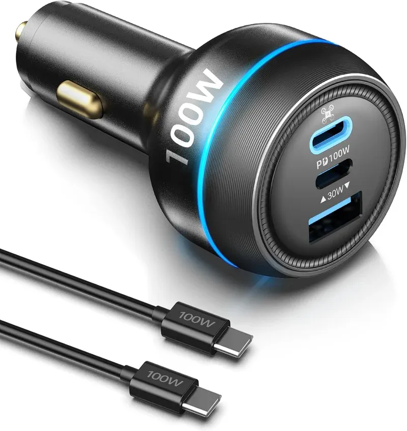 LKTOP 100W KFZ Lader mit 2x USB-C / 1x USB-A