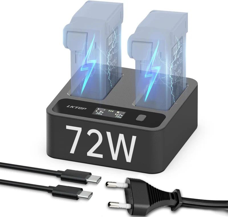 LKTOP Mini 4 Pro / Mini 3 / 72 Watt Lader für 2 Akkus