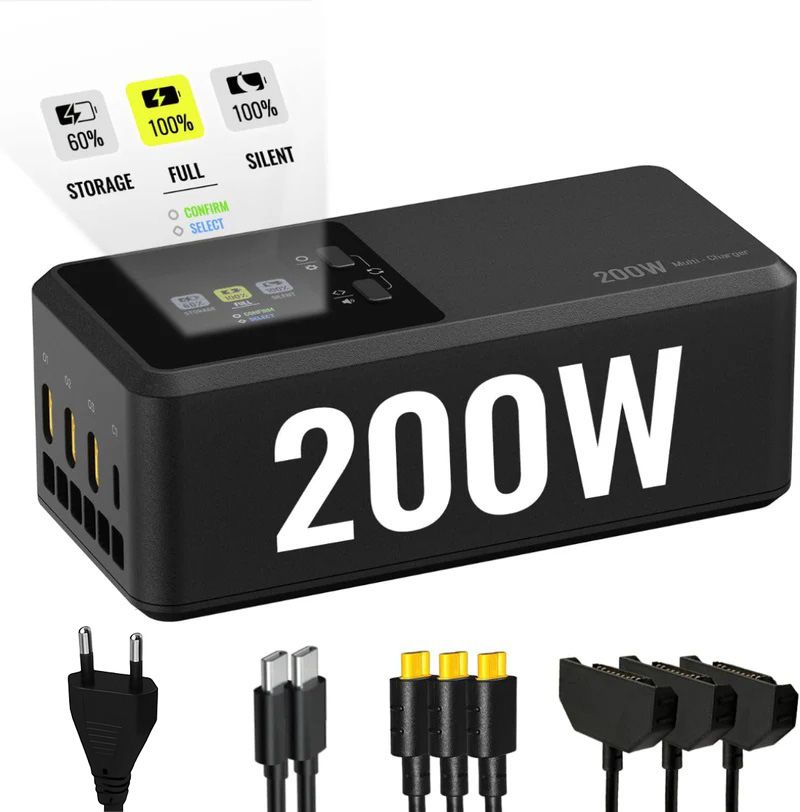 LKTOP Matrice 4 Lader für 3 Akkus + Sender 200 Watt