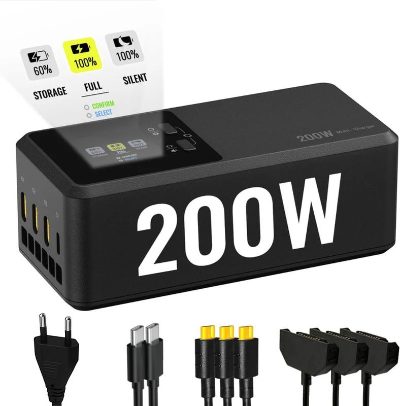 LKTOP Matrice 4 Lader für 3 Akkus + Sender 200 Watt