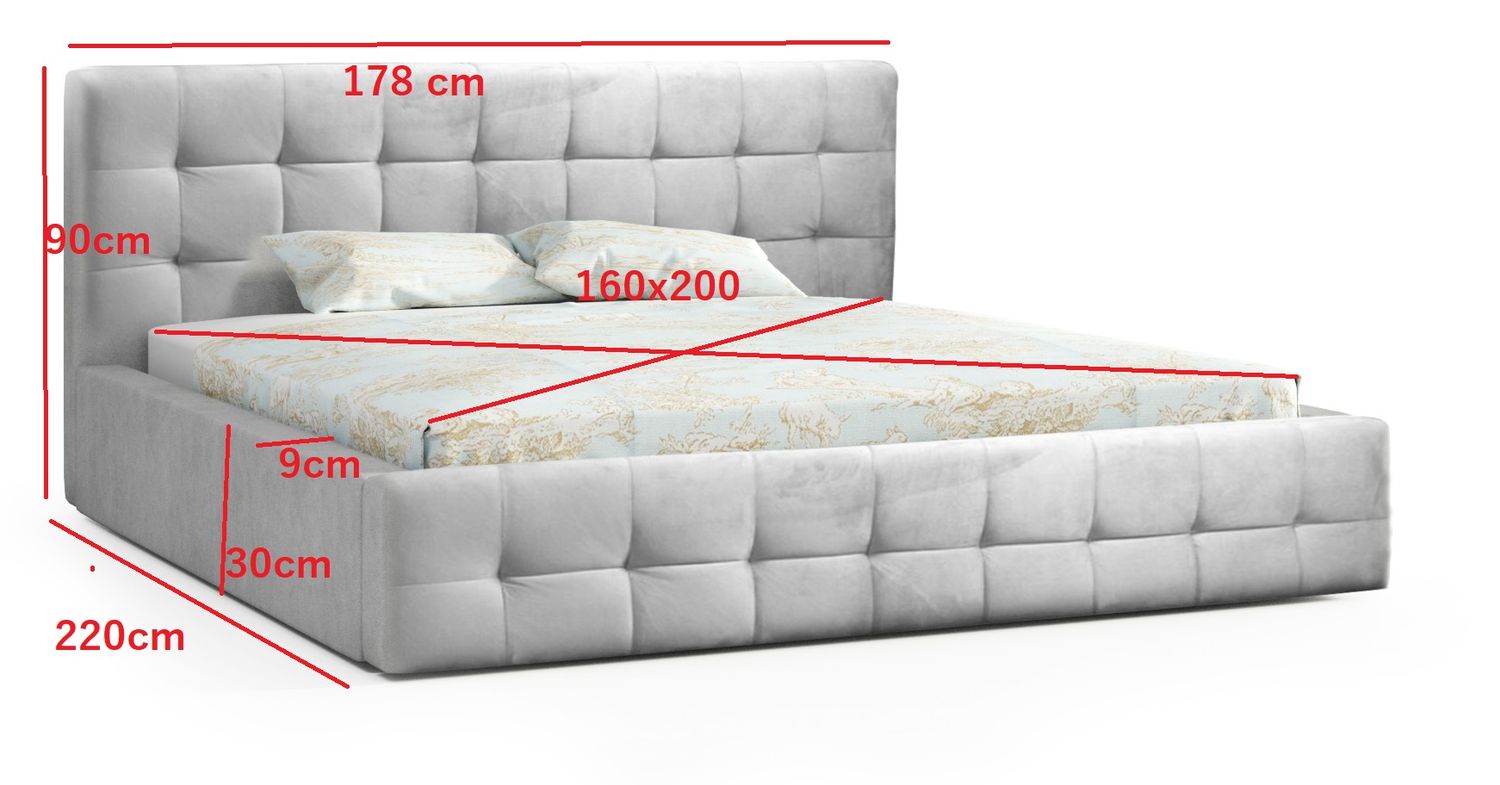 Łóżko kontynentalne DIXI 160