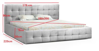 Łóżko kontynentalne DIXI 160