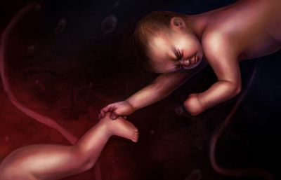 Genesis 25 - Jacob holds Esau's heel in the womb