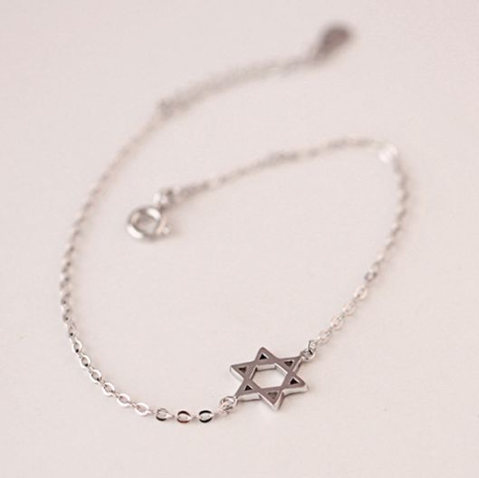 Star of David Quality Sterling Silver Bracelet