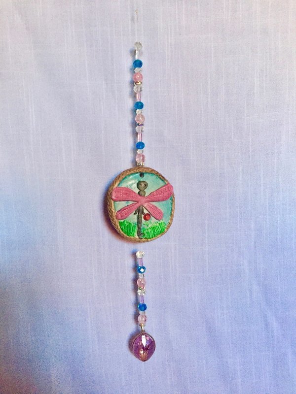 Window Light Catcher/Dragonfly/Pink
