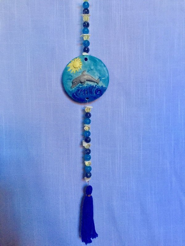 Window Light Catcher/Dolphin/Blue